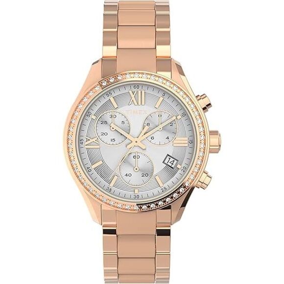 Timex Trend Chronograph Rose Gold-Tone Ladies Watch